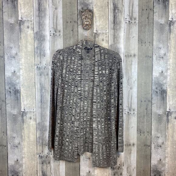 Eileen Fisher Grey Marled Chipped Texture Thin Knit Cardigan Size XXS - Picture 1 of 10